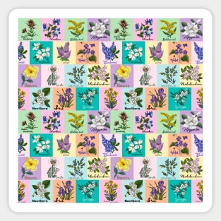 Floral Quilt All Over Print Sticker